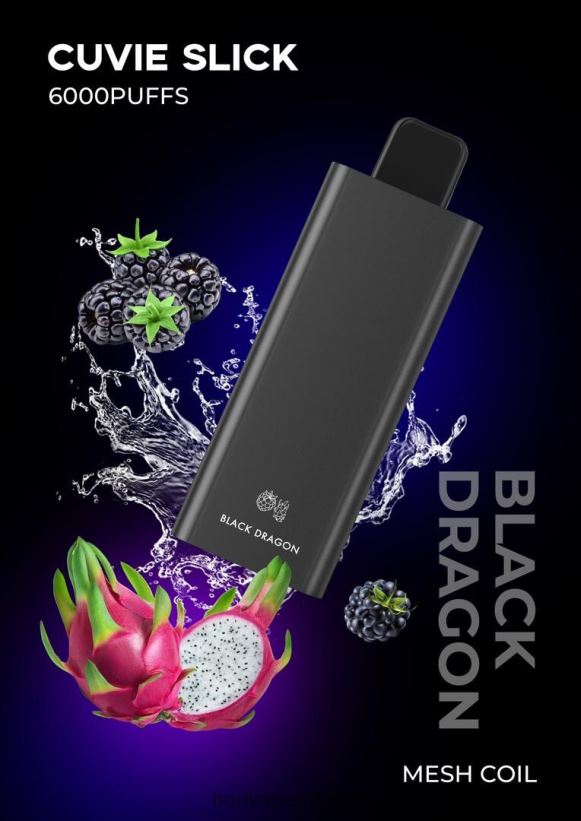 HQD Georgia - გლუვი შავი დრაკონი HQD CUVIE SLICK 6000 ცალი X2N68J31