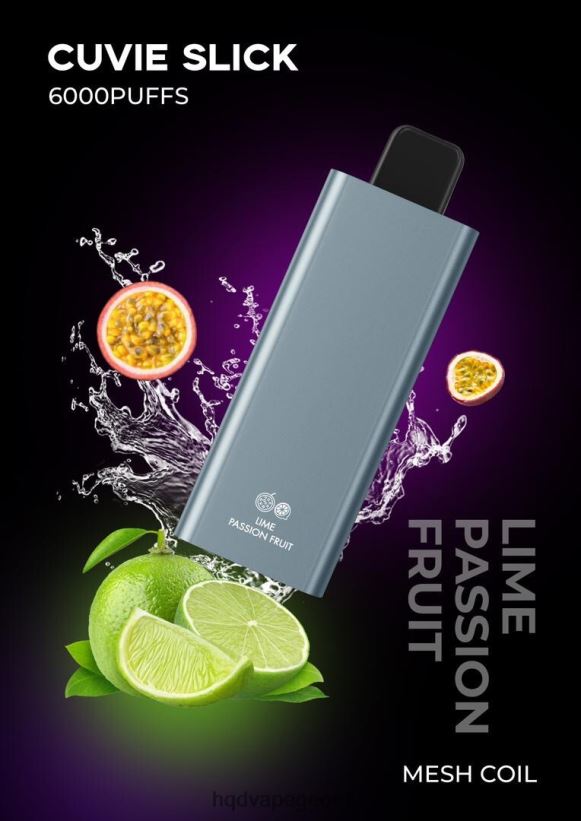 HQD sale - გლუვი ლიმონის ვნების ხილი HQD CUVIE SLICK 6000 ცალი X2N68J29