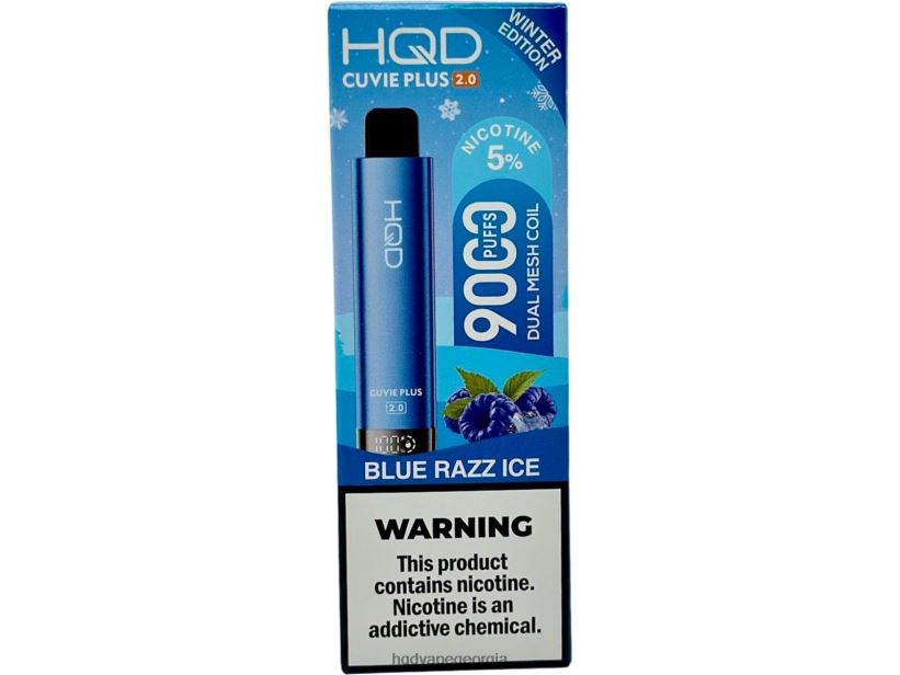 HQD vape nicotine - ცისფერი რაზის ყინული HQD CUVIE PLUS 2.0 (ზამთრის გამოცემა) X2N68J138
