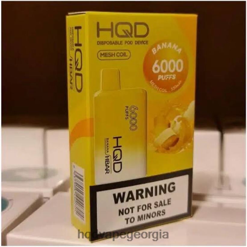 HQD vape flavors - ბანანი HQD HBAR 6000 ცალი X2N68J47