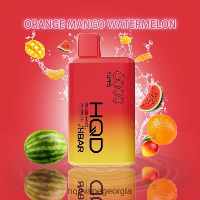 HQD vape tbilisi - ფორთოხლის მანგოს საზამთრო HQD HBAR 6000 ცალი X2N68J54